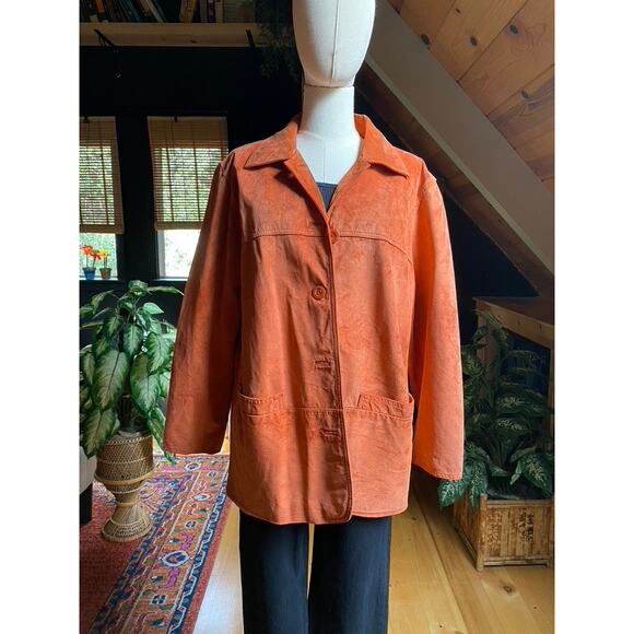 Orange Suede Jacket 90s - Picture 7 of 7